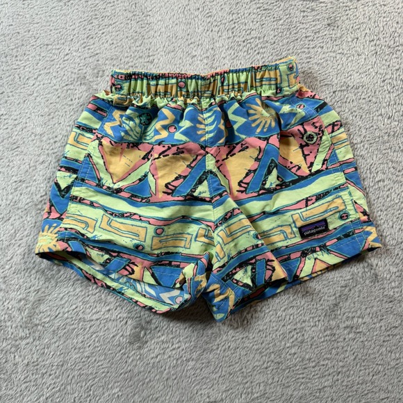 Patagonia Other - Patagonia Baggies Shorts Kids 6-12M Multicolor Geometric Abstract Print
